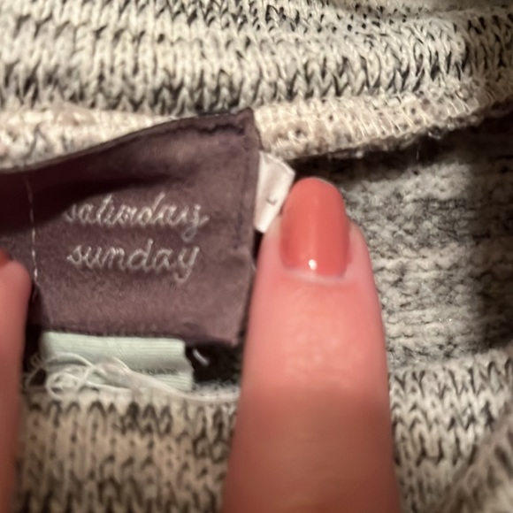 Anthropologie Saturday Sunday Grey Marled Pullover - Picture 6 of 8